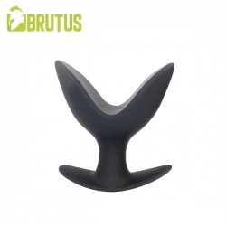 Brutus Open Wide Silicone Twin Tip Butt Plug L Black plug dilatatore anale Large in silicone