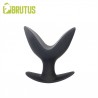 Brutus Open Wide Silicone Twin Tip Butt Plug L Black plug dilatatore anale Large in silicone