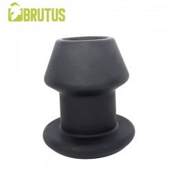 Brutus Gobbler Silicone Tunnel Plug L Black plug tunnel dilatatore anale Large in silicone