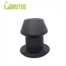 Brutus Gobbler Silicone Tunnel Plug M Black plug tunnel dilatatore anale Medium in silicone