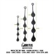 Brutus Hot Drops Silicone Ass Balls 50 mm. XL Black dildo con sfere anali in silicone