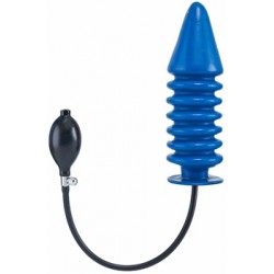 Inflatable Solid Ribbed Blue dildo XL dilatatore anale gonfiabile