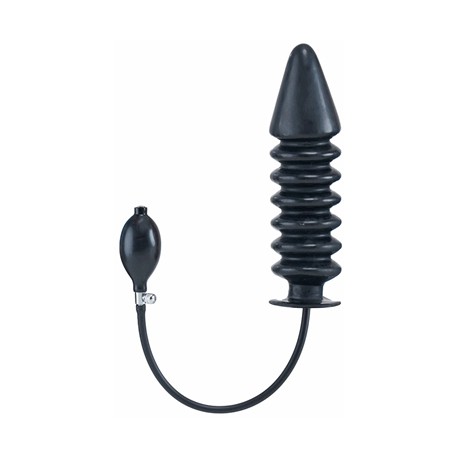 Inflatable Solid Ribbed Black dildo XL dilatatore anale gonfiabile