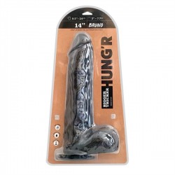 HUNG'R Dildo Bruno Black (14 inch) 36.00 cm. dildo XXL fallo realistico Hung System