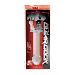 Raging Stallion Clear Glass Penis Dong w/ Wide Neck for Viewing 5 dildo fallo in vetro