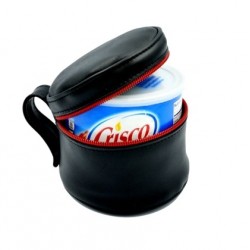 Mister B Leather Crisco Case Black Red custodia in pelle porta Crisco e barattoli Mister B