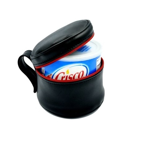Mister B Leather Crisco Case Black Red porta barattolo custodia per Crisco e i barattoli di Mister B