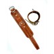 Mister B Leather Ankle Restraints Stitched Brown coppia di restrizioni per caviglie in pelle