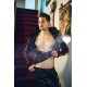Mr Riegillio PVC Tracksuit Jacket Red Stripes giacca tuta con zip in PVC lucido con riche