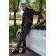 Mr Riegillio PVC Tracksuit Jacket Red Stripes giacca tuta con zip in PVC lucido con riche
