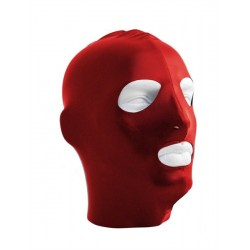 Mister B Datex Hood Eyes and Mouth Open Red maschera cappuccio con fori