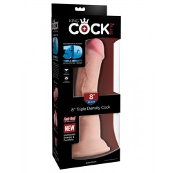 King Cock Plus 3D Triple Density (8.00 inch) 20,30 cm. dildo fallo ultra realistico