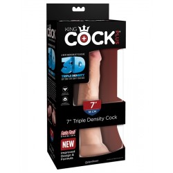 King Cock Plus 3D Triple Density (7.00 inch) 17,80 cm. dildo fallo ultra realistico