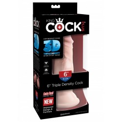 King Cock Plus 3D Triple Density (6.00 inch) 15,30 cm. dildo fallo ultra realistico