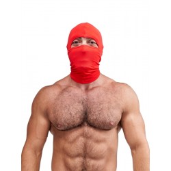 Mister B Multi Purpose Lycra Hood Red maschera cappuccio in tessuto