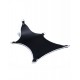 Mister B Basic Sling Black With White Piping sling leather in pelle nero e bordino bianco