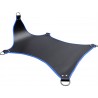 Mister B Basic Sling Black With Blue Piping sling leather in pelle nero e bordino blue