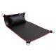 Mister B Four Point Leather Sling Red Piping sling con cuscino leather in pelle nero e bordino rosso