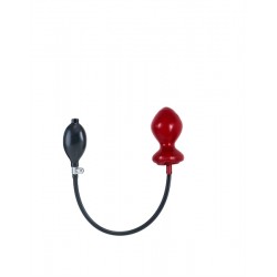 Inflatable Solid Ballplug Red L dildo Large dilatatore anale gonfiabile