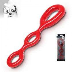 Sport Fucker 3 Way Red cockring & ballstretcher estensibile estremamente versatile