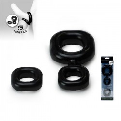 Sport Fucker Boner Kit Black di 2 + 1 cockring & ballstretcher