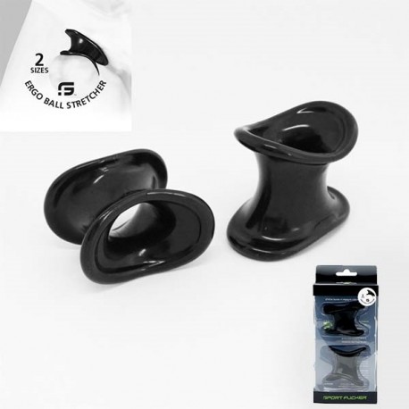 Sport Fucker TPR Ergo Ball Stretcher Black coppia di 2 ballstretcher