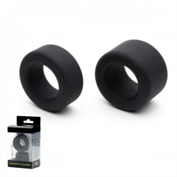 Sport Fucker Liquid Silicone Nutt Job Set Black ballstretcher in silicone 2 anelli estensibili per testicoli