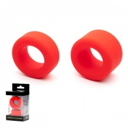 Sport Fucker Liquid Silicone Nutt Job Set Red ballstretcher in silicone 2 anelli estensibili per testicoli