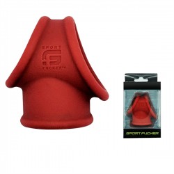 Sport Fucker Silicone Cock Tube Red cockring & ballstretcher in silicone estensibile