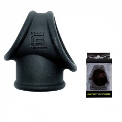 Sport Fucker Silicone Cock Tube Black cockring & ballstretcher in silicone estensibile
