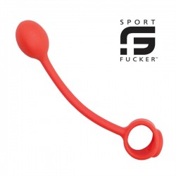 Sport Fucker Silicone Cock Tube Black asslock plug cockring & ballstretcher in silicone estensibile