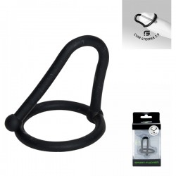 Sport Fucker Silicone Cum Stopper 2.0 Black cockring anello glande stoppa sperma in silicone con sonda