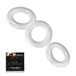 Oxballs Willy Cock Ring 3-Pack Clear confezione da 3 cockring estensibili in trasparente
