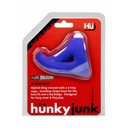 Hünkyjunk Slingshot 3 Teardrop Cocksling Blue Tar cockring ballstretcher anello per il pene in Silicone e TPR estensibile