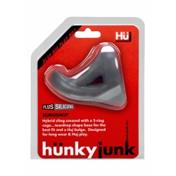 Hünkyjunk Slingshot 3 Teardrop Cocksling Grey Tar cockring ballstretcher anello per il pene in Silicone e TPR estensibile