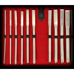 Black Label 10 Pieces Stainless Steel Sounding Set 5-14 mm. 10 sonde uretrali da 5 a 14 mm. in acciaio inox