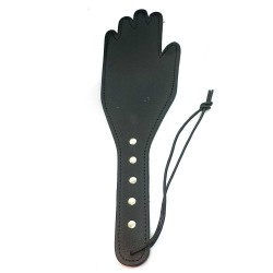 Black Label Leather Paddle Hi Five paletta per sculacciare e giochi s/m in pelle