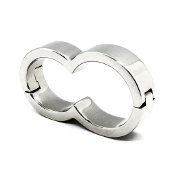 Black Label Stainless Steel Super 8 Cockring cockring & ball stretcher in acciaio inox