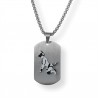 Master of the House Dog Tag Puppy Silver Matt collana con pendente per cucciolo