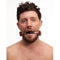 Mister B Ball Gag Brown bavaglio in pelle per restrizioni