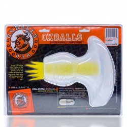 Oxballs GLOWHOLE 2 Fuckplug LED insert L Clear Frost plug tunnell dilatatore anale si illumina