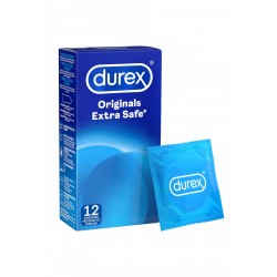 DUREX Originals Extra Safe 12 pz. profilattici preservativi 56 mm. extra lubrificati con lubrificante a base di silicone