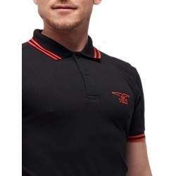 Mister B Polo Black Red maglietta polo con logo Mister B