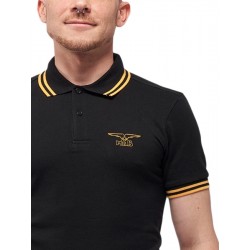 Mister B Polo Black Yellow maglietta polo con logo Mister B