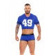 Mister B JOR Rangers Crop Top Blue t-shit taglio corto