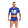 Mister B JOR Rangers Crop Top Blue t-shit taglio corto