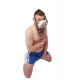 Mister B Leather Sneaker Face Harness sniffer con scarpe da ginnastica