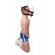 Mister B Leather Sneaker Face Harness sniffer con scarpe da ginnastica