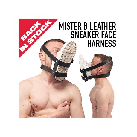 Mister B Leather Sneaker Face Harness sniffer con scarpe da ginnastica