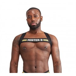 Mister B Urban Club Harness X-back Striped Yellow harness in tessuto elasticizzato